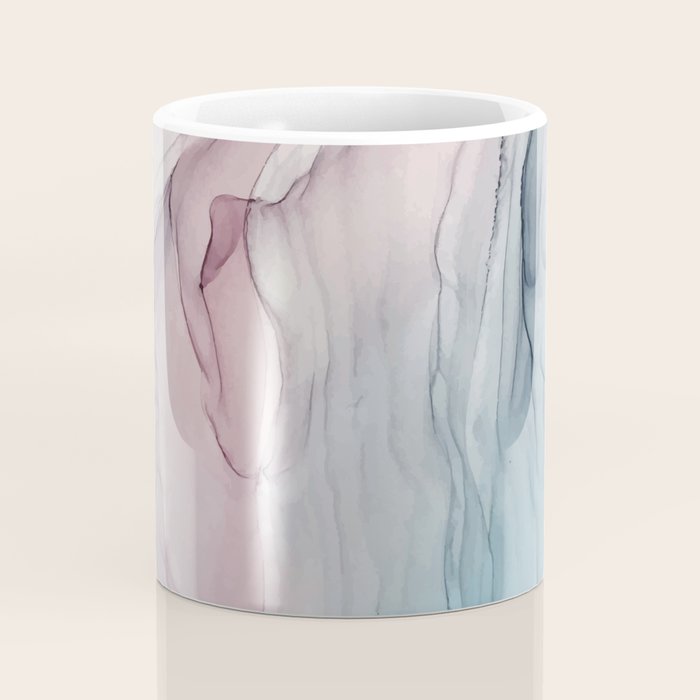 Calming Pastel Flow- Blush, grey and blue Coffee Mug Gallery Image 4
