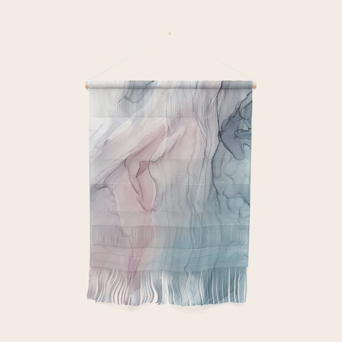 Calming Pastel Flow- Blush, grey and blue Wall Hanging Gallery Image 1
