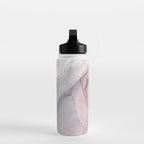 Calming Pastel Flow- Blush, grey and blue Water Bottle Gallery Image 3