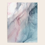 Calming Pastel Flow- Blush, grey and blue Poster Gallery Image 4