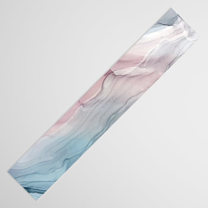 Calming Pastel Flow- Blush, grey and blue Table Runner Gallery Image 3