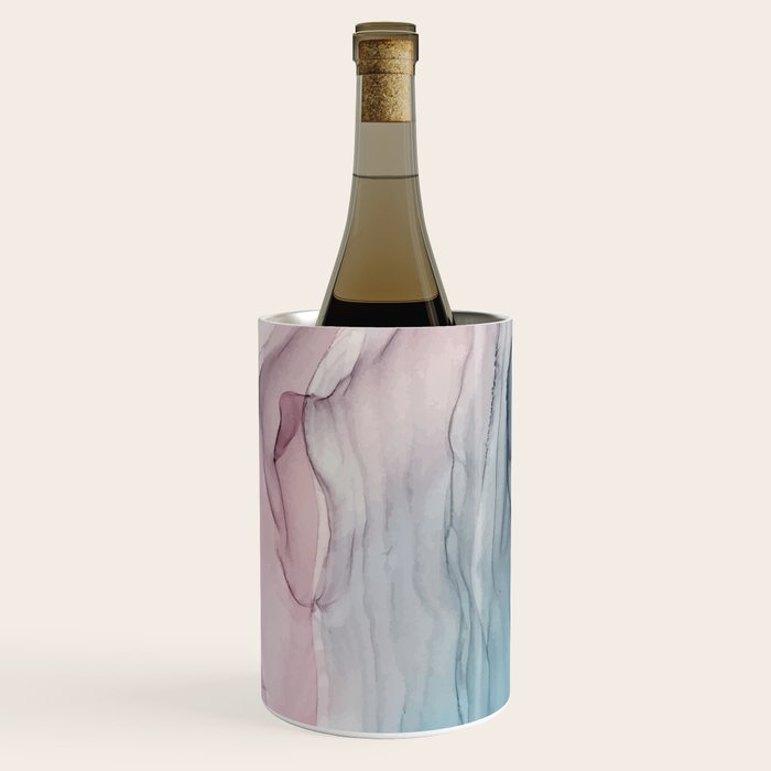 Calming Pastel Flow- Blush, grey and blue Wine Chiller Gallery Image 1