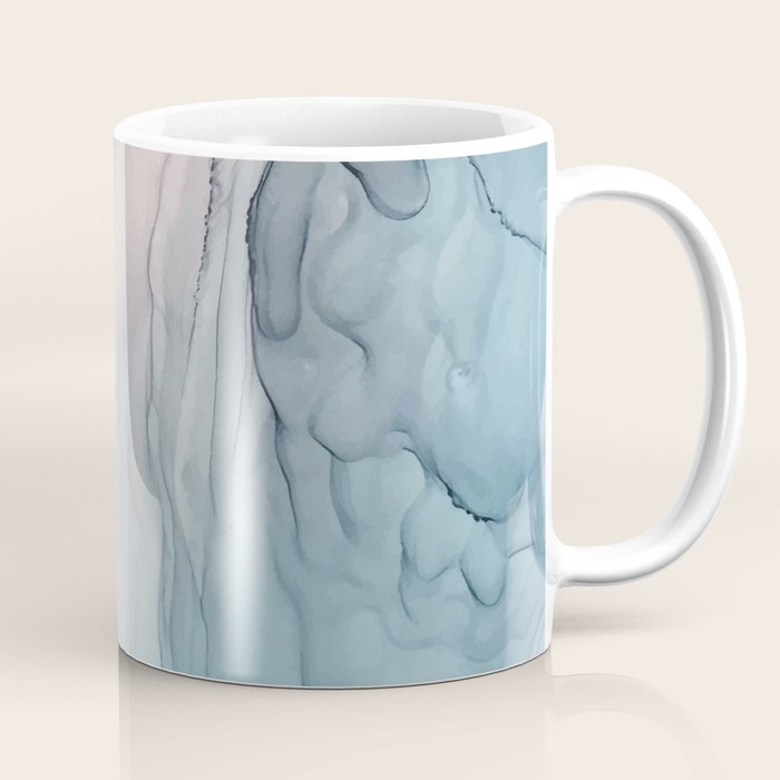 Calming Pastel Flow- Blush, grey and blue Coffee Mug Gallery Image 1