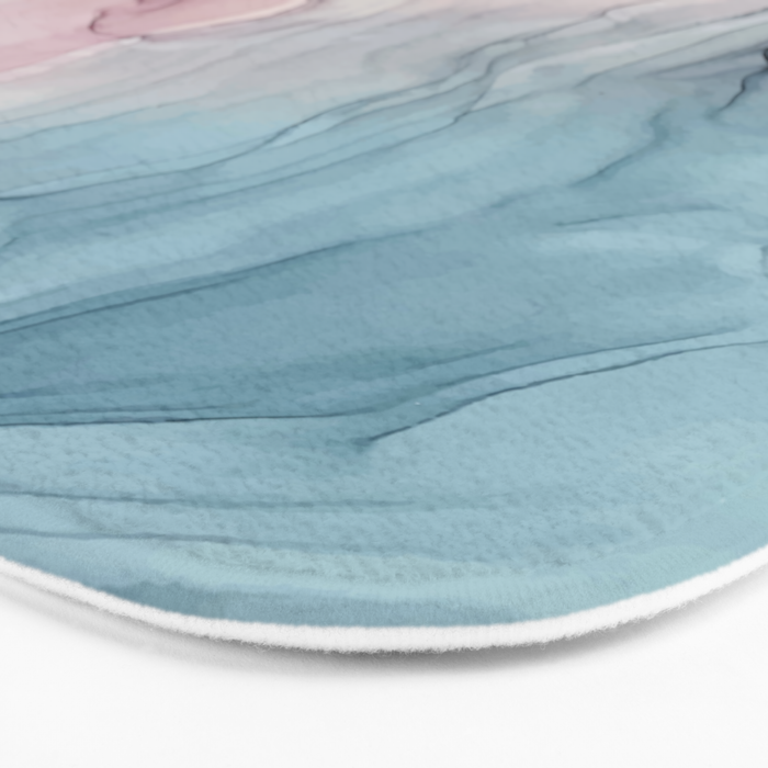 Calming Pastel Flow- Blush, grey and blue Bath Mat Gallery Image 3