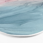 Calming Pastel Flow- Blush, grey and blue Bath Mat Gallery Image 3