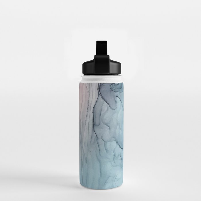 Calming Pastel Flow- Blush, grey and blue Water Bottle Gallery Image 2