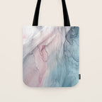 Calming Pastel Flow- Blush, grey and blue Tote Bag Gallery Image 1