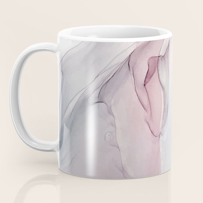Calming Pastel Flow- Blush, grey and blue Coffee Mug Gallery Image 3