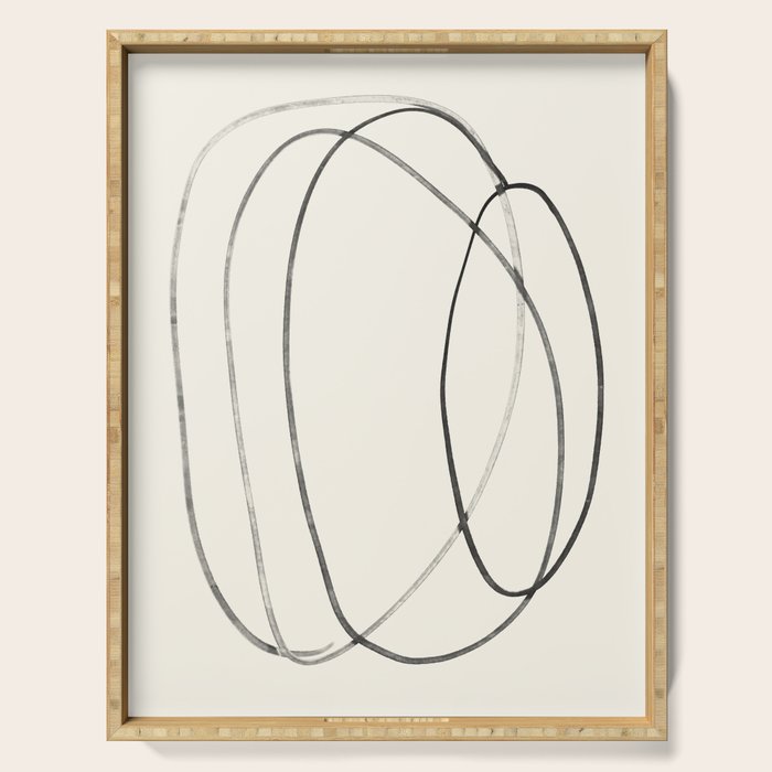 Minimal Abstract Line Art 2 Serving Tray Gallery Image 1