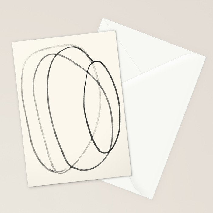 Minimal Abstract Line Art 2 Stationery Card Gallery Image 2