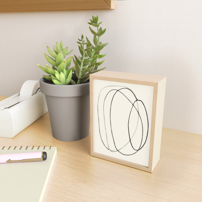 Minimal Abstract Line Art 2 Mini Art Print Gallery Image 2