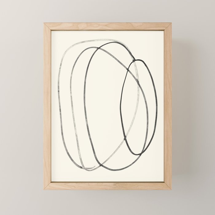 Minimal Abstract Line Art 2 Mini Art Print Gallery Image 1
