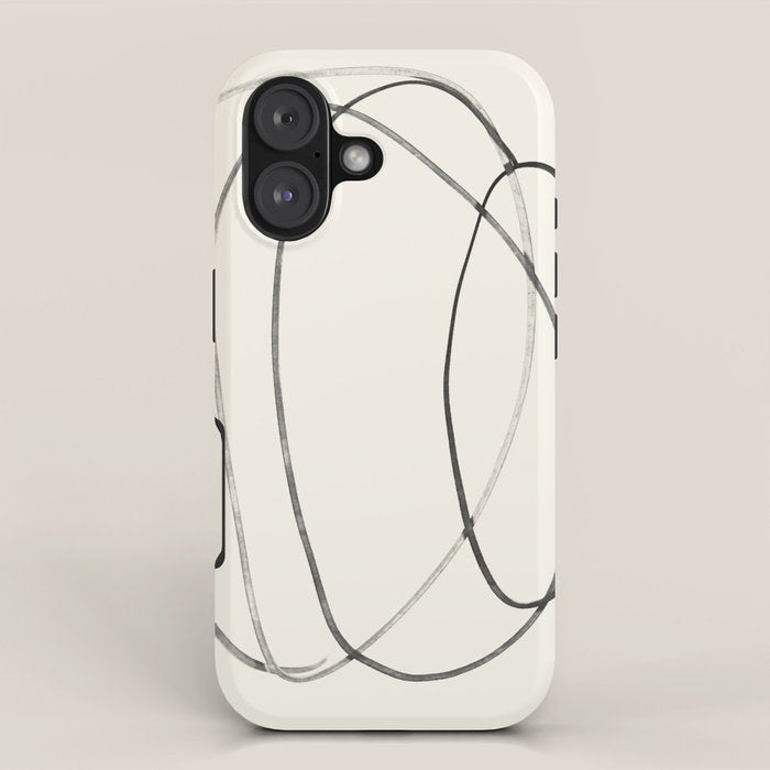 Minimal Abstract Line Art 2 iPhone Case Gallery Image 1