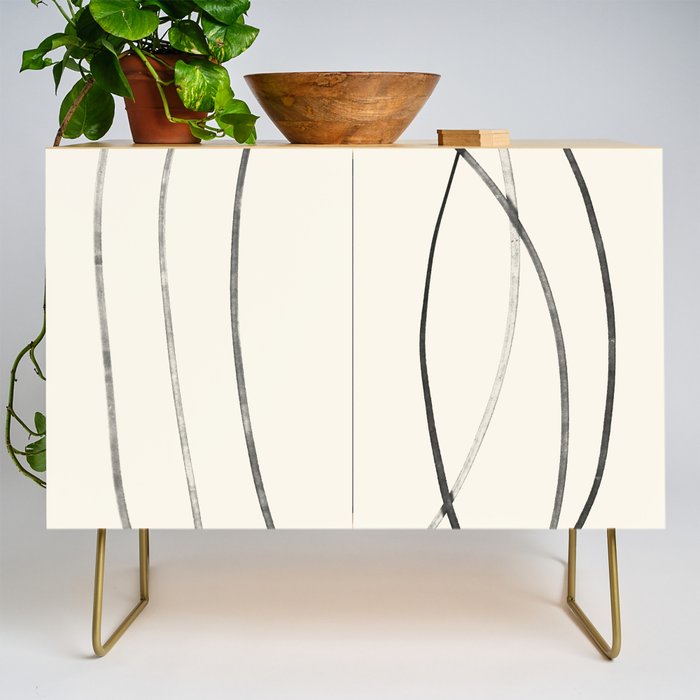 Minimal Abstract Line Art 2 Credenza Gallery Image 1