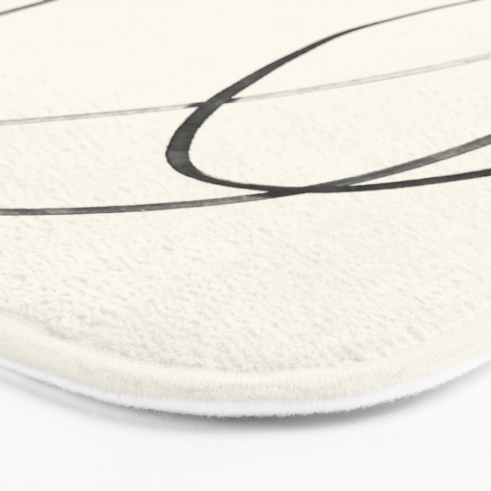 Minimal Abstract Line Art 2 Bath Mat Gallery Image 3