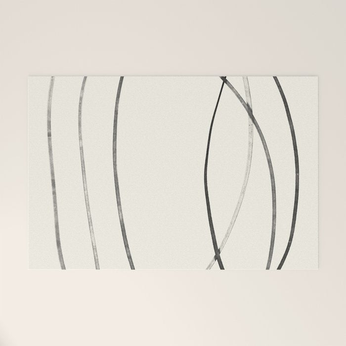 Minimal Abstract Line Art 2 Welcome Mat Gallery Image 1