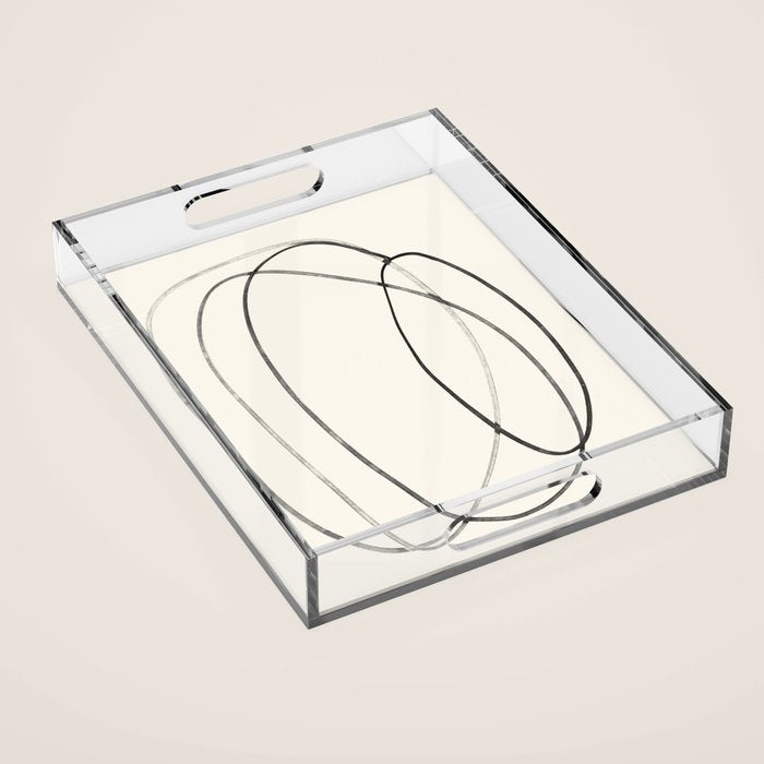 Minimal Abstract Line Art 2 Acrylic Tray Gallery Image 1