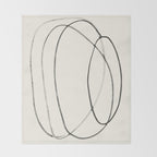 Minimal Abstract Line Art 2 Throw Blanket Gallery Image 2