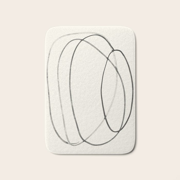 Minimal Abstract Line Art 2 Bath Mat Gallery Image 1