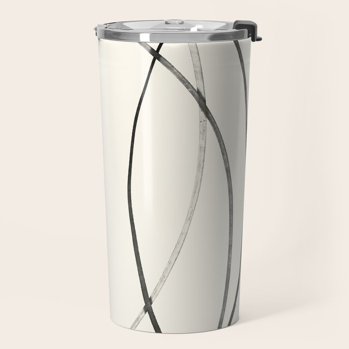 Minimal Abstract Line Art 2 Travel Mug Gallery Image 2