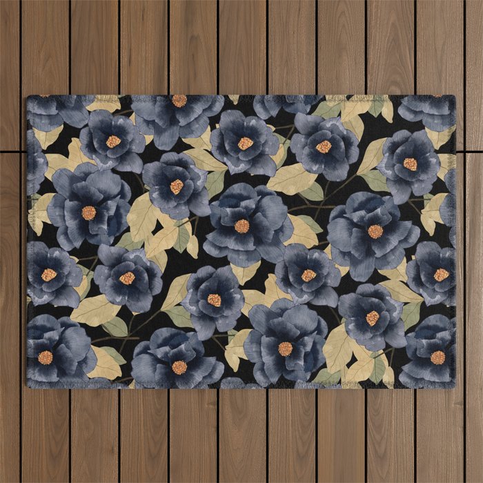 Back roses Outdoor Rug Gallery Image 1