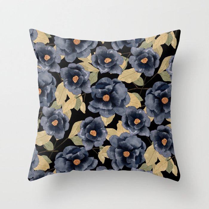Back roses Throw Pillow Gallery Image 1