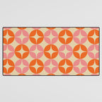 Mid Century Modern Pattern in Pink and Orange Desk Mat Gallery Image 3
