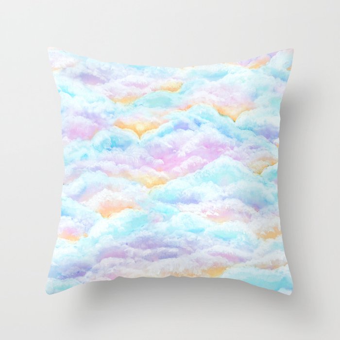 Cotton Candy Clouds Throw Pillow Gallery Image 6