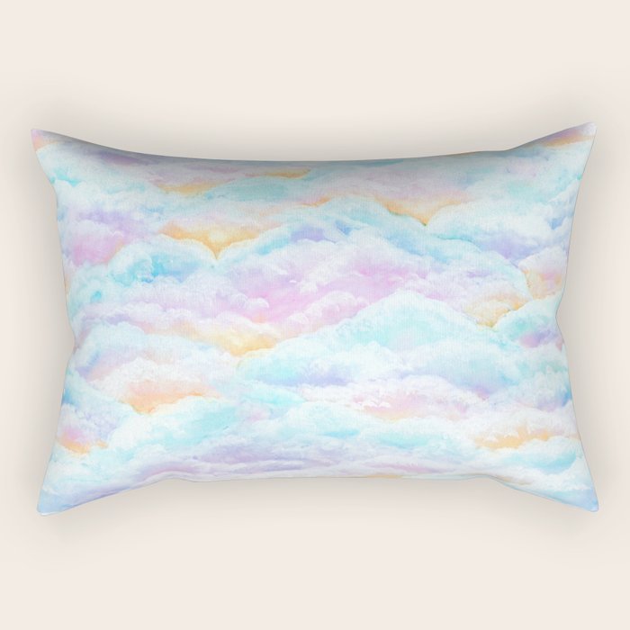 Cotton Candy Clouds Rectangular Pillow Gallery Image 2