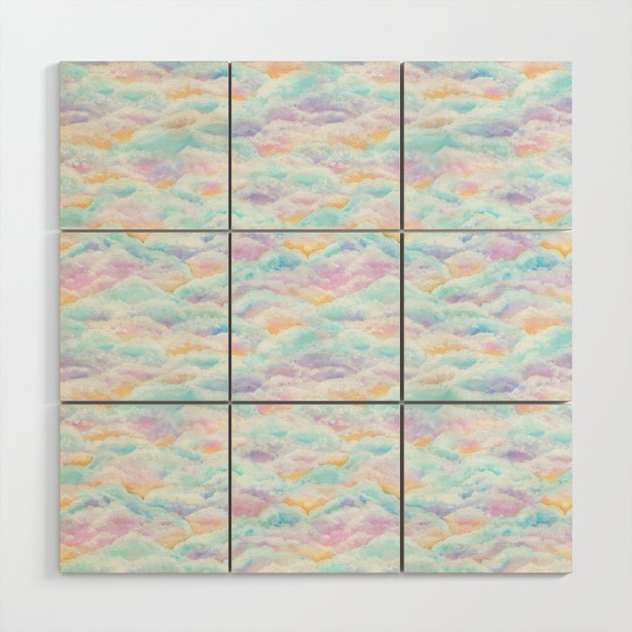 Cotton Candy Clouds Wood Wall Art Gallery Image 1