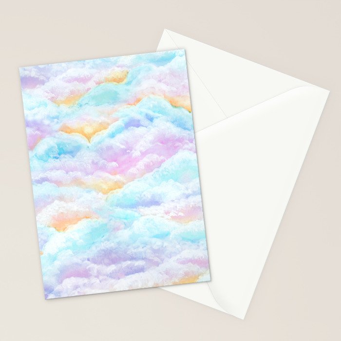 Cotton Candy Clouds Stationery Card Gallery Image 2