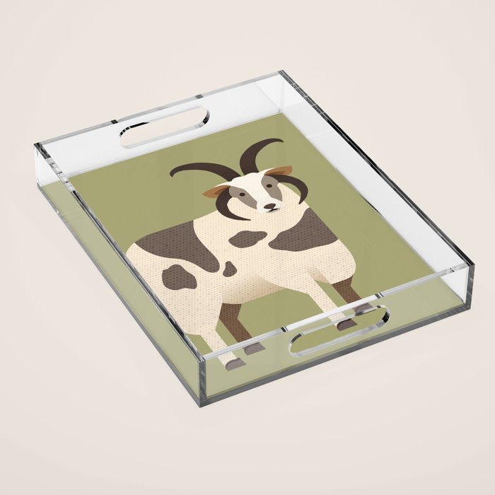 Whimsy Jacob Sheep Acrylic Tray Gallery Image 1