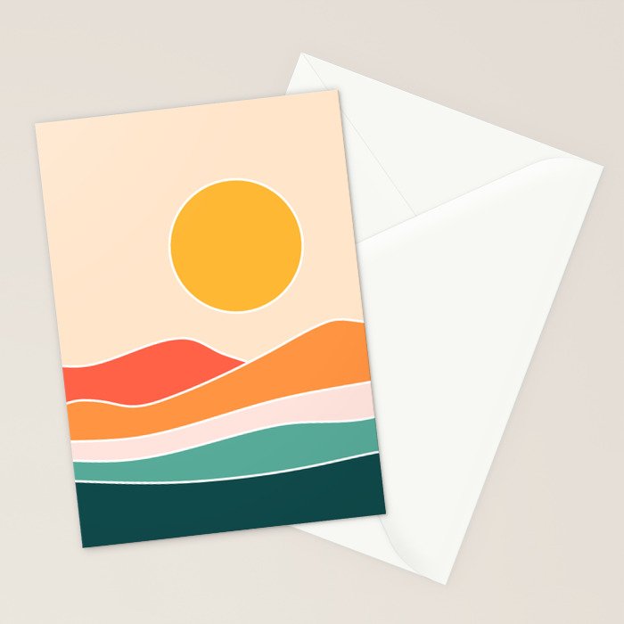Abstract Landscape 23A Stationery Card Gallery Image 2
