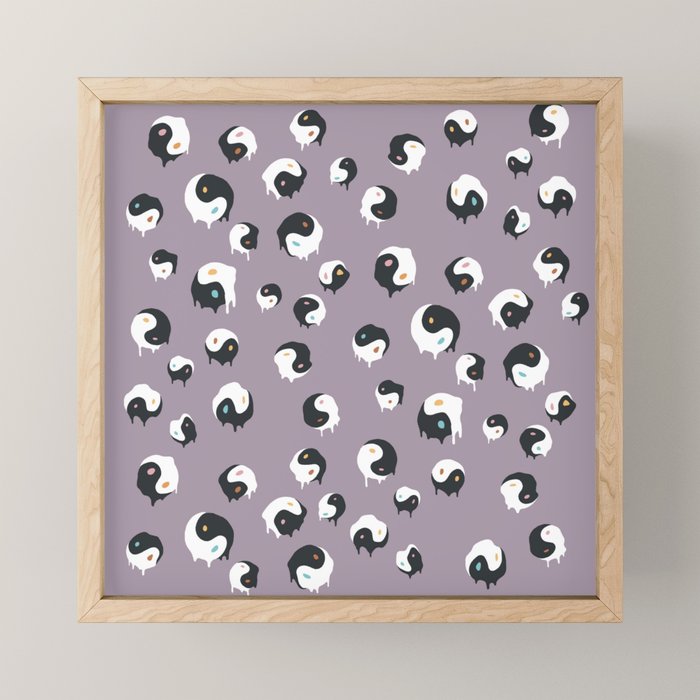 Yinyang pattern 1p  Mini Art Print Gallery Image 1
