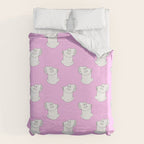 Vaporwave greek statue doodle pattern Duvet Cover Gallery Image 6