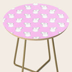 Vaporwave greek statue doodle pattern Side Table Gallery Image 2