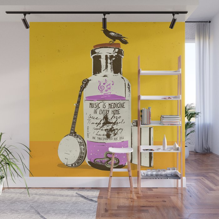 MUSIC IS MEDICINE Wall Mural Gallery Image 1