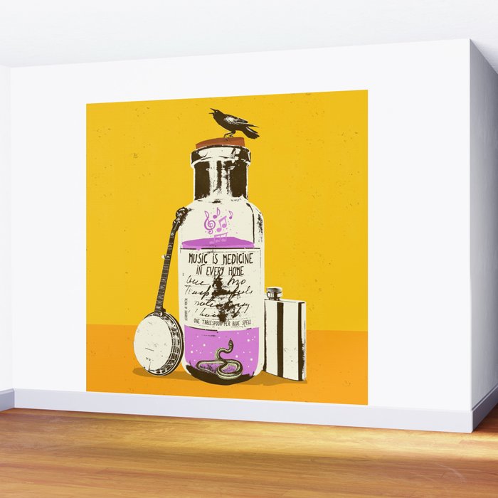 MUSIC IS MEDICINE Wall Mural Gallery Image 2