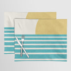 Beach Horizon Lines yellow green Placemat Gallery Image 1