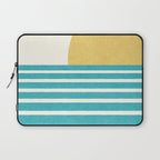 Beach Horizon Lines yellow green Laptop Sleeve Gallery Image 1