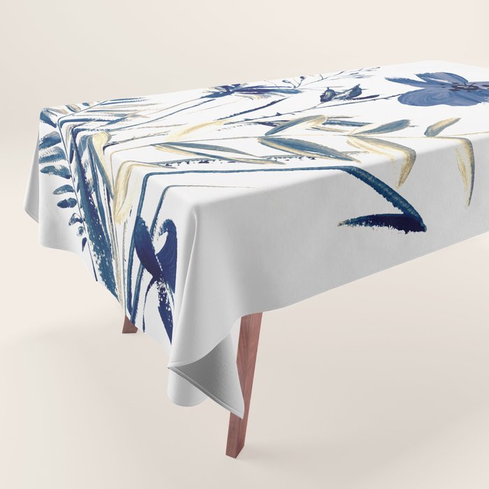Blue flowers Tablecloth Gallery Image 1