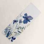 Blue flowers Yoga Mat Gallery Image 1
