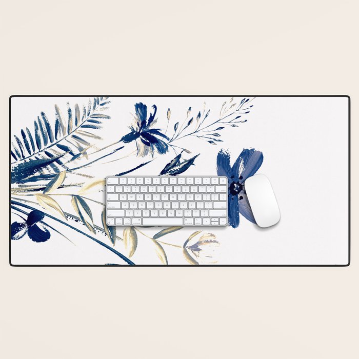 Blue flowers Desk Mat Gallery Image 1