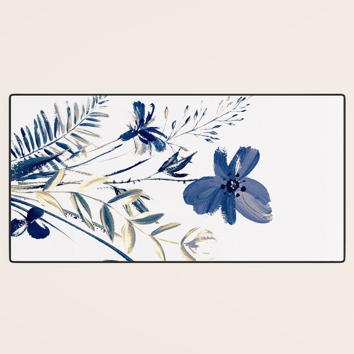 Blue flowers Desk Mat Gallery Image 3