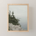 rocky coast - travel photography Maine coast nature Mini Art Print Gallery Image 1