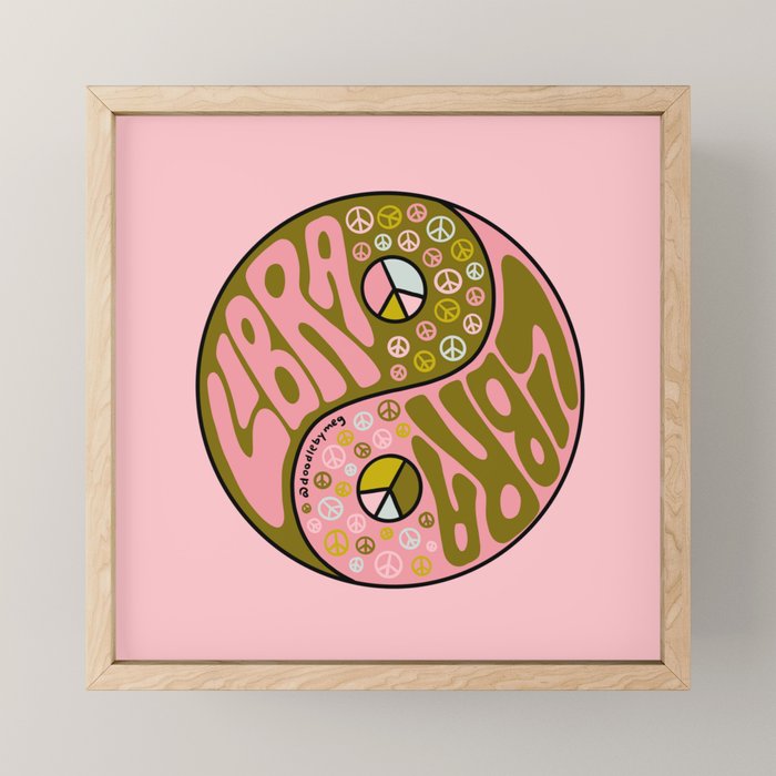 Libra Yin Yang Mini Art Print Gallery Image 1
