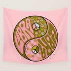 Libra Yin Yang Wall Tapestry Gallery Image 4