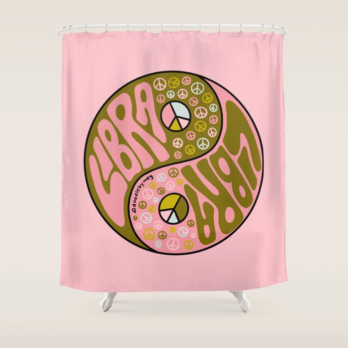 Libra Yin Yang Shower Curtain Gallery Image 1