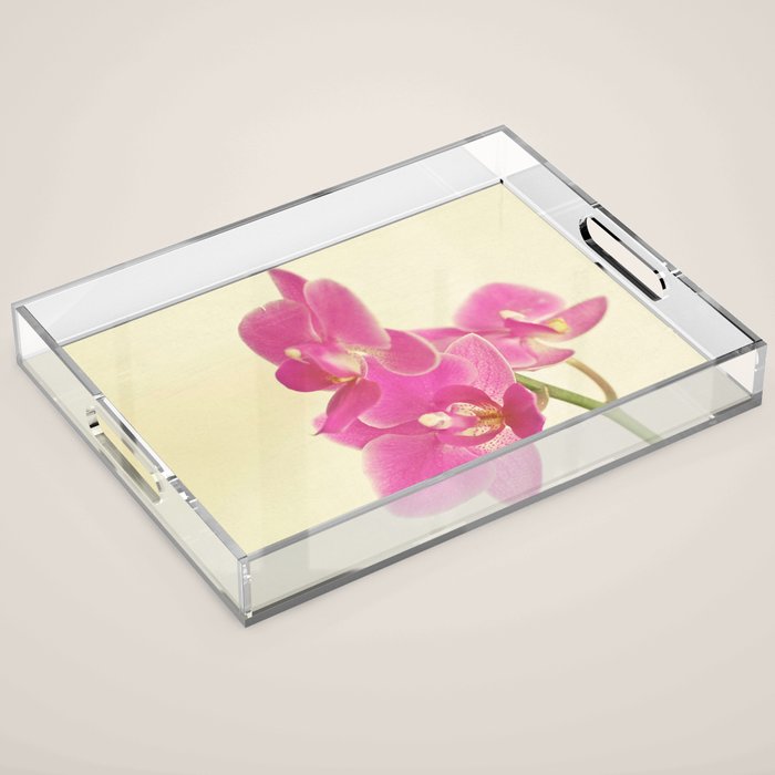 Pink Orchid Acrylic Tray Gallery Image 1