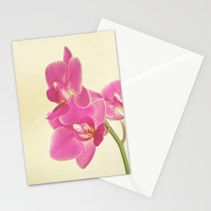 Pink Orchid Stationery Card Gallery Image 2